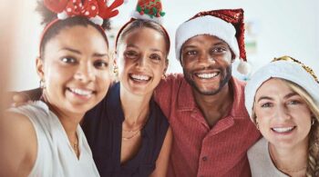Group of friends Enjoying Christmas 2022 In Addiction Recovery