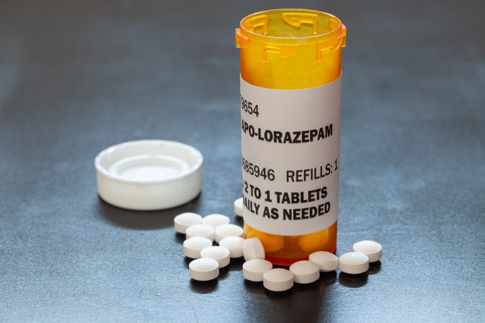 prescription pill bottle of Lorazepam