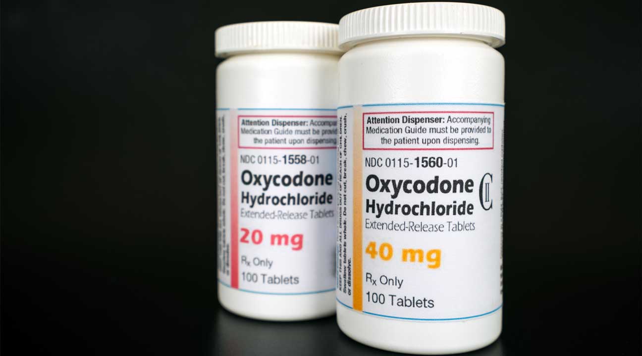 bottles of prescription oxycodone